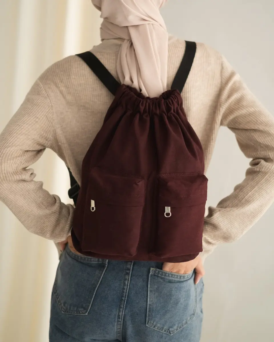 Malisha Backpack Maroon - Image 2
