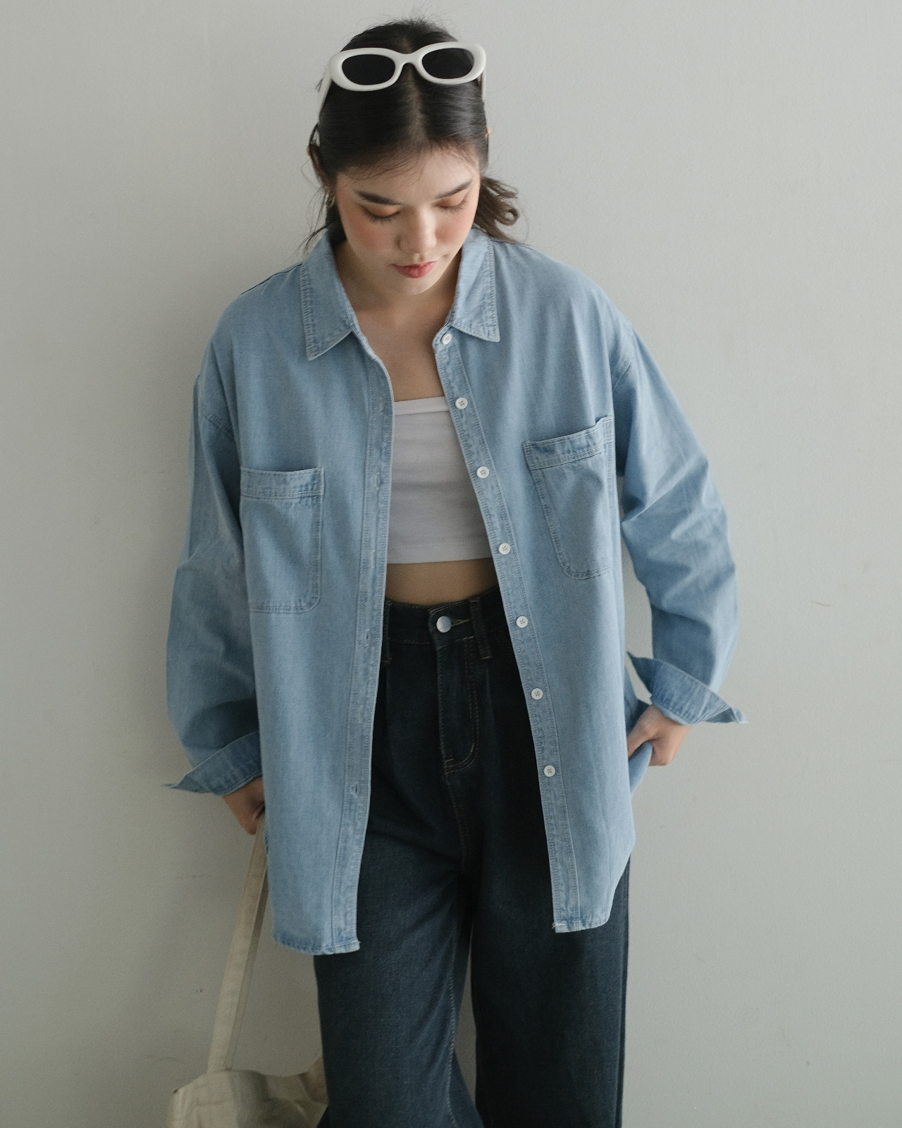 Olana Denim Shirt Light Blue - Image 2
