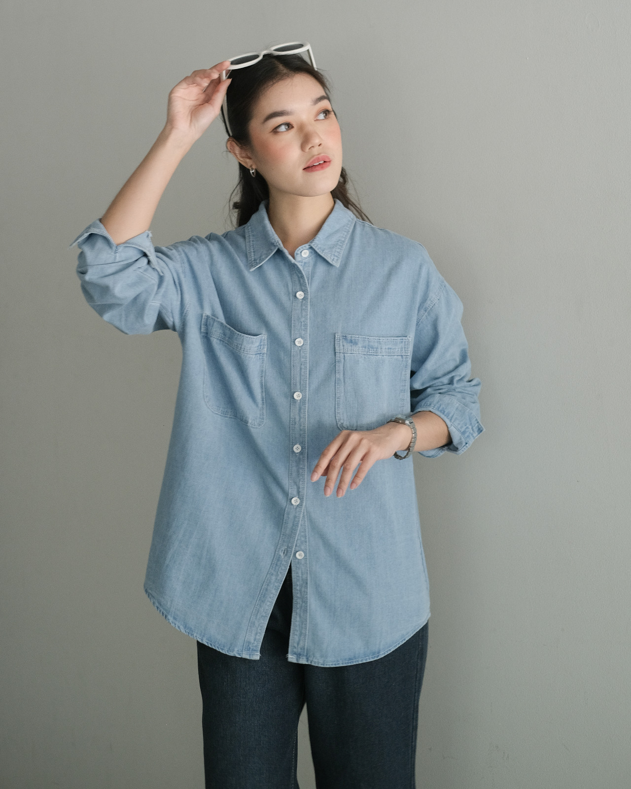Olana Denim Shirt Light Blue