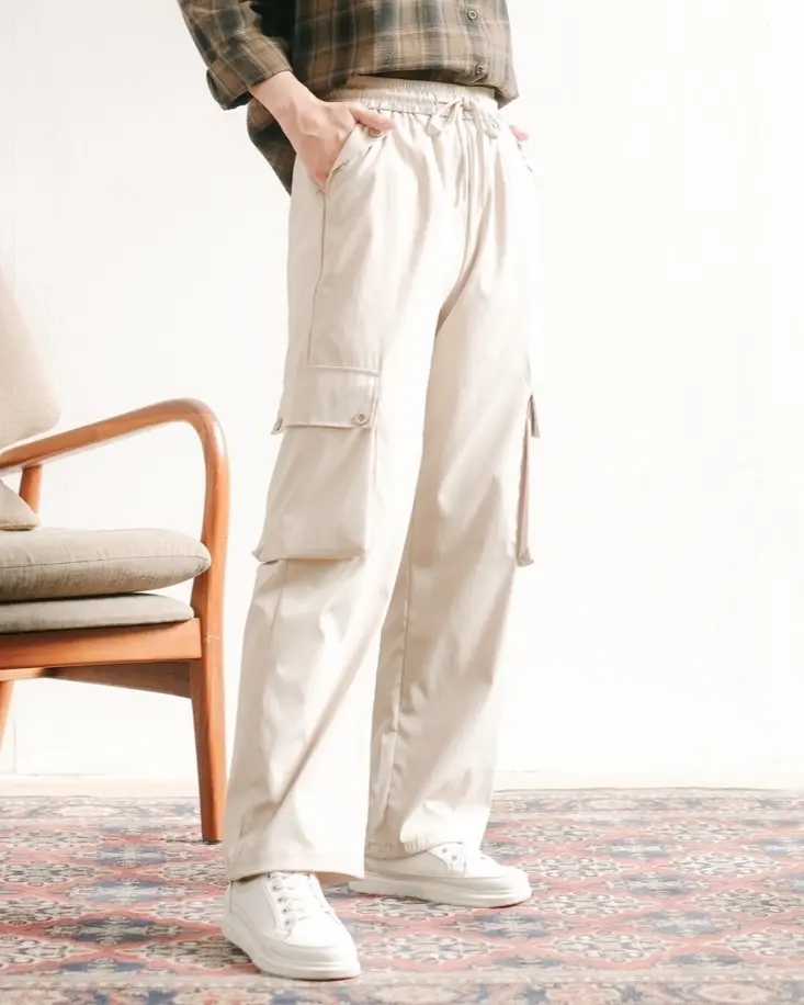 Qamita Cargo Pants Kode 475/8011 Cream - Image 2