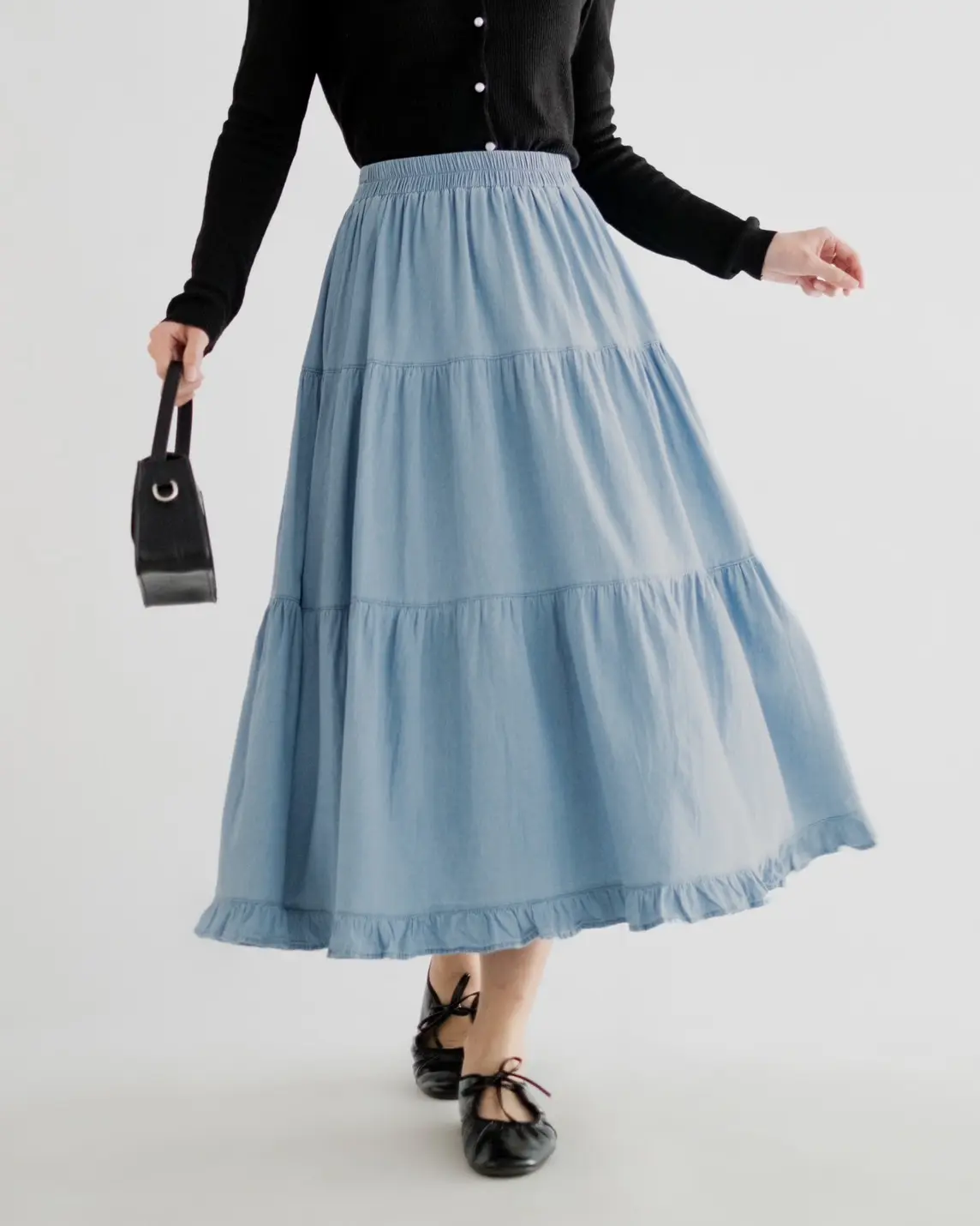 Qayla Denim Skirt Kode 424/9080 Light Blue - Image 2