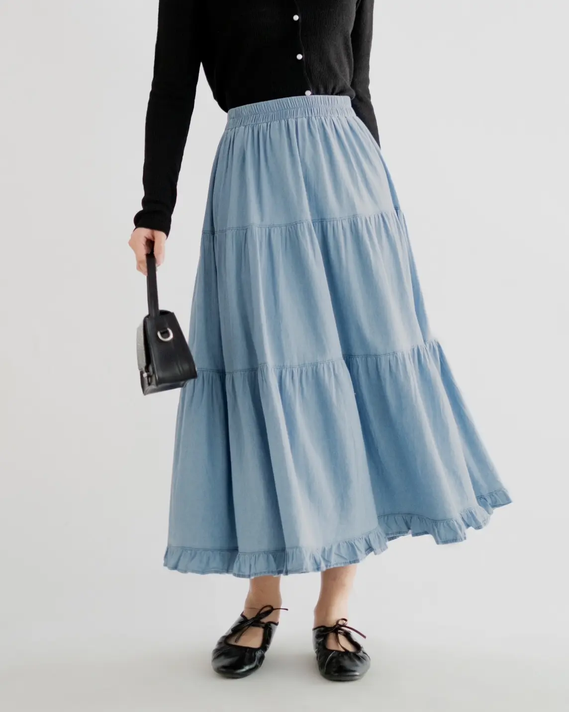 Qayla Denim Skirt Kode 424/9080 Light Blue