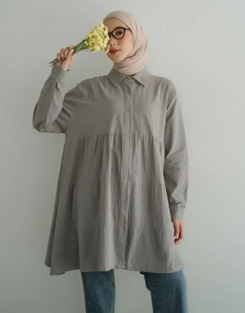 Quela Shirt Kode F156 Grey - Image 2