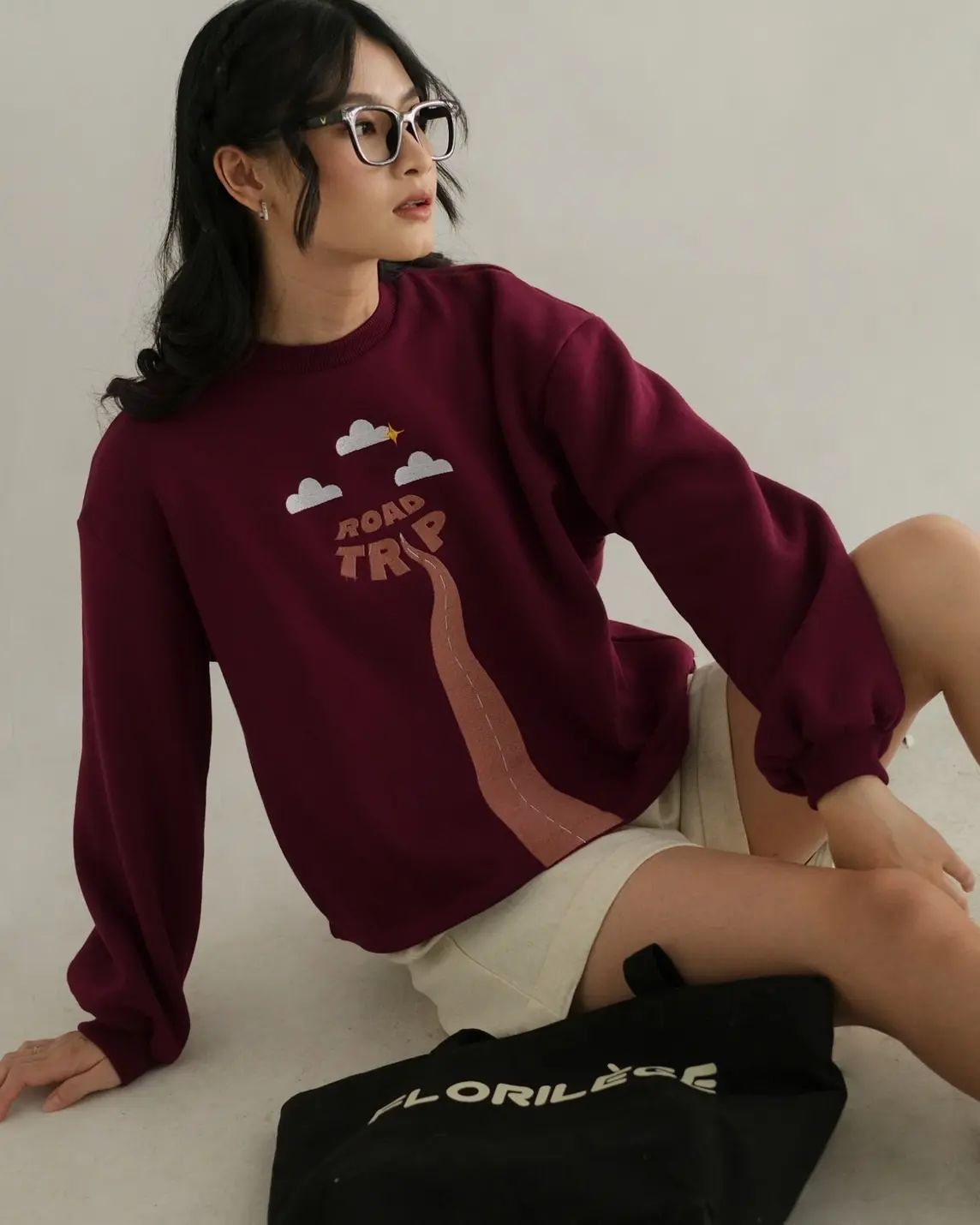 Road Trip Sweater Maroon - Image 3