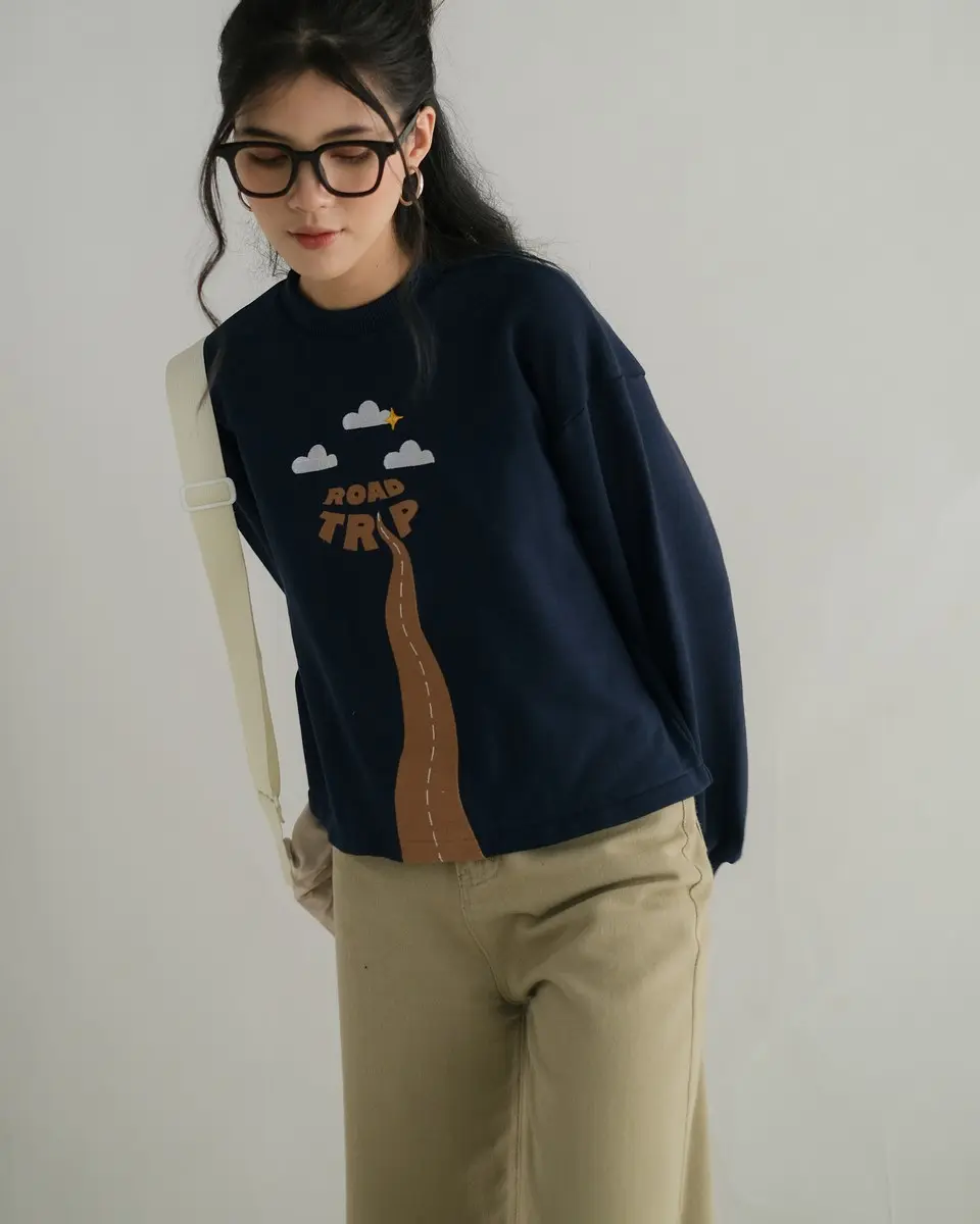 Road Trip Sweater Navy - Image 2