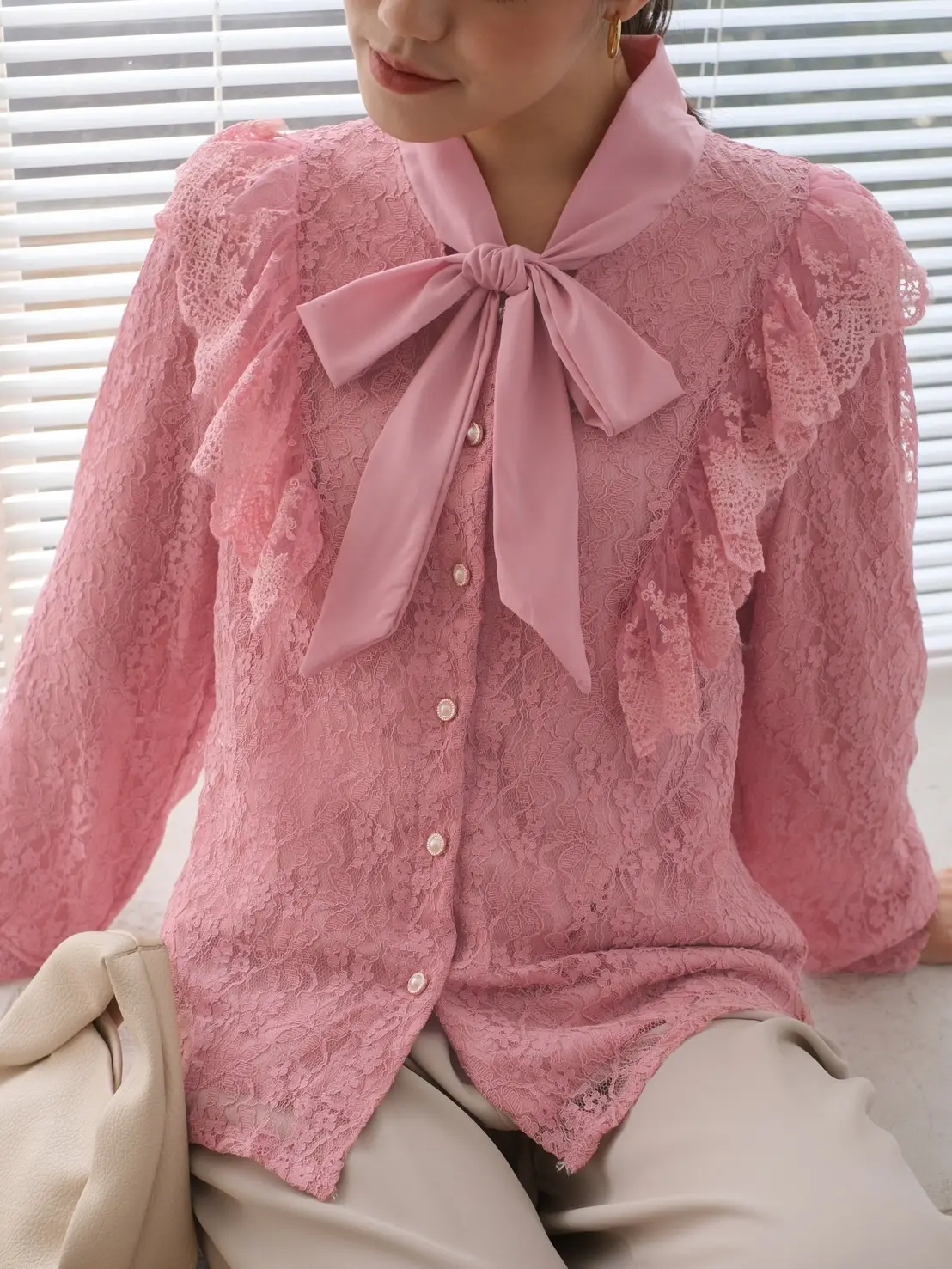 Talisha Brocade Shirt Kode 68/3078 Pink - Image 3