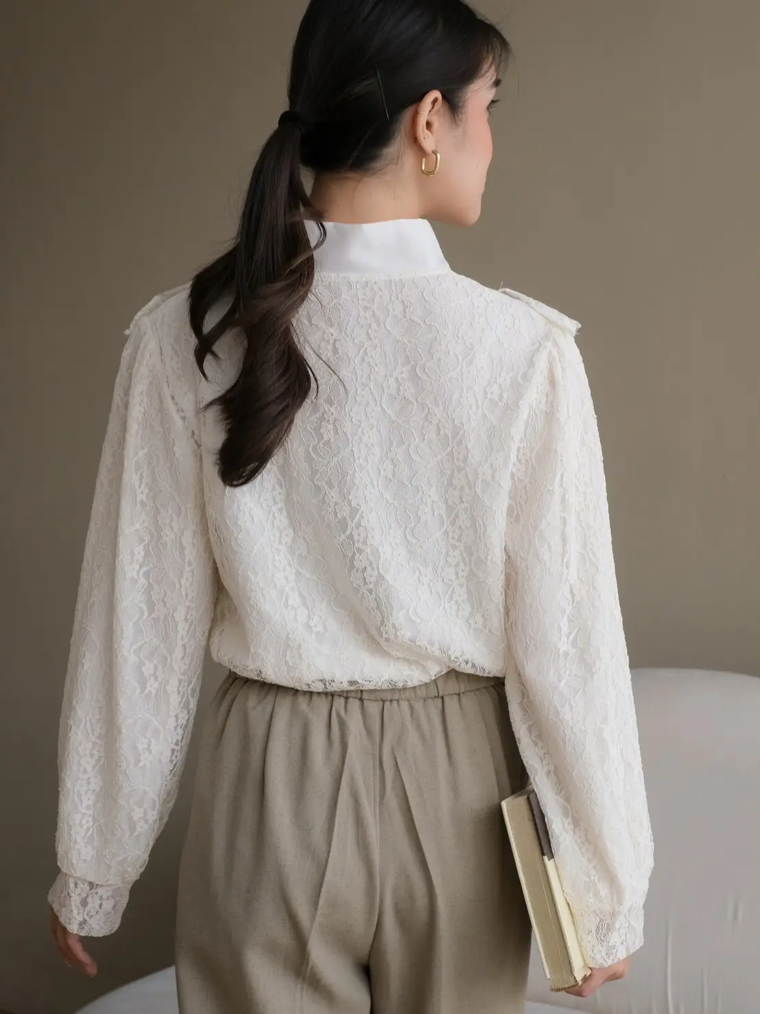 Talisha Brocade Shirt Kode 68/3078 Ivory - Image 3