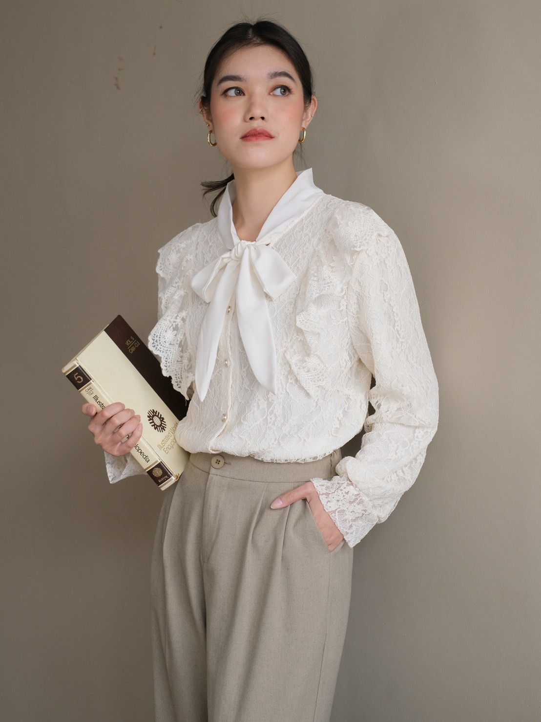 Talisha Brocade Shirt Kode 68/3078 Ivory