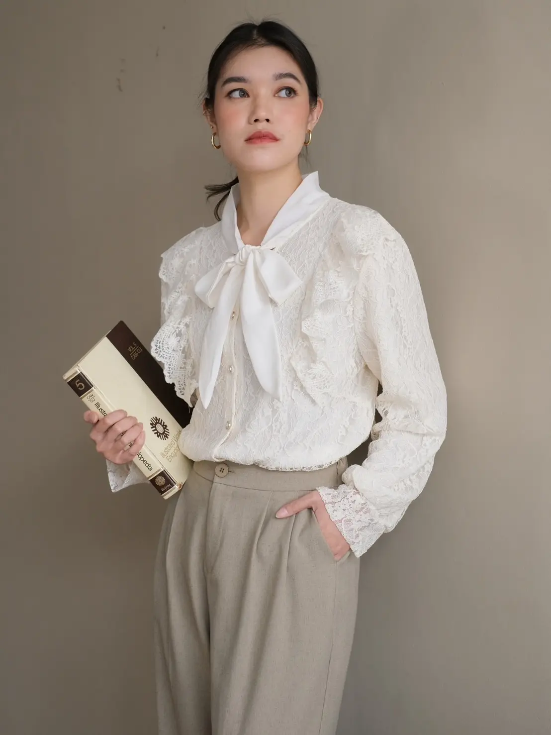 Talisha Brocade Shirt Kode 68/3078 Ivory