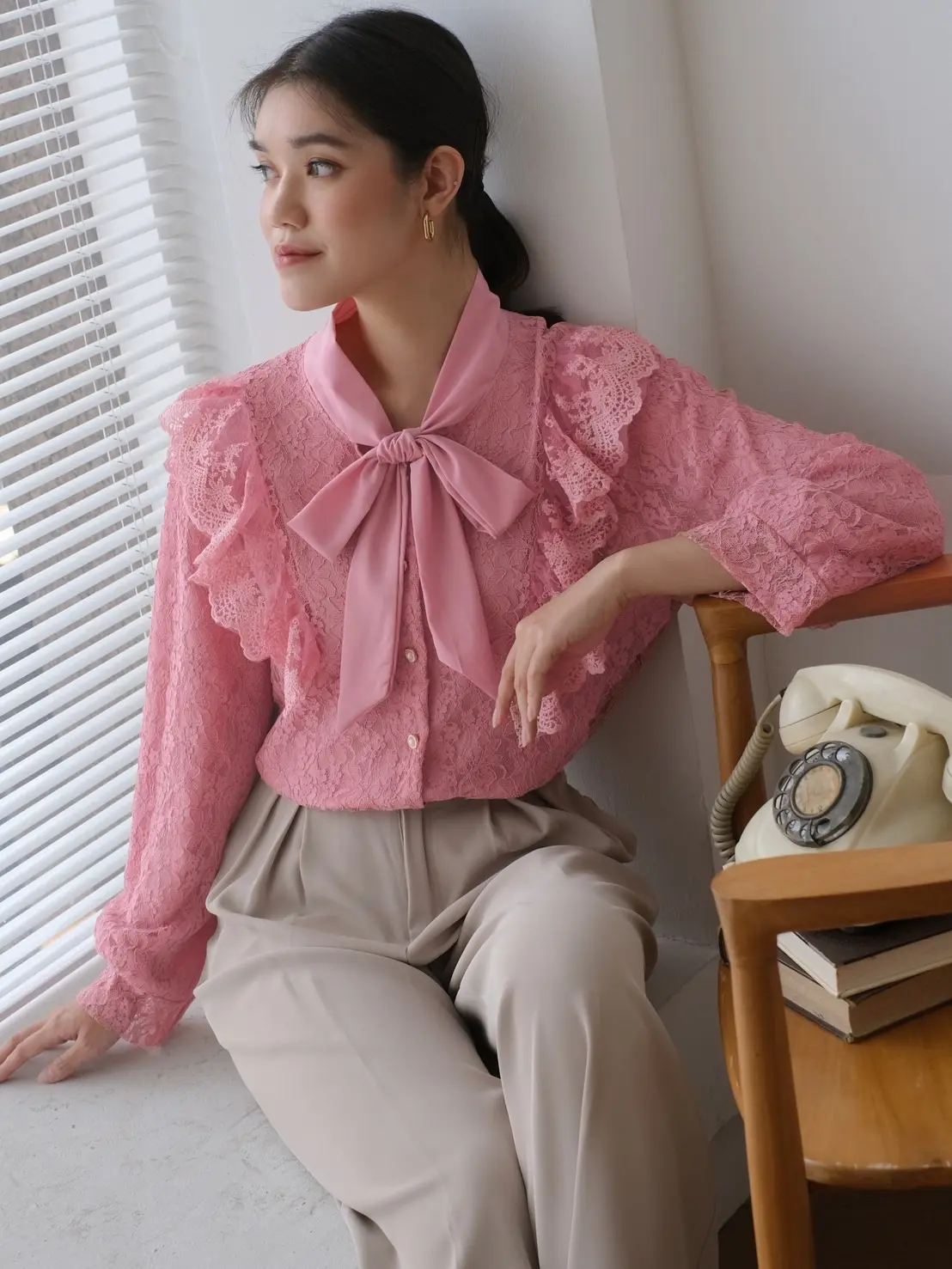 Talisha Brocade Shirt Kode 68/3078 Pink