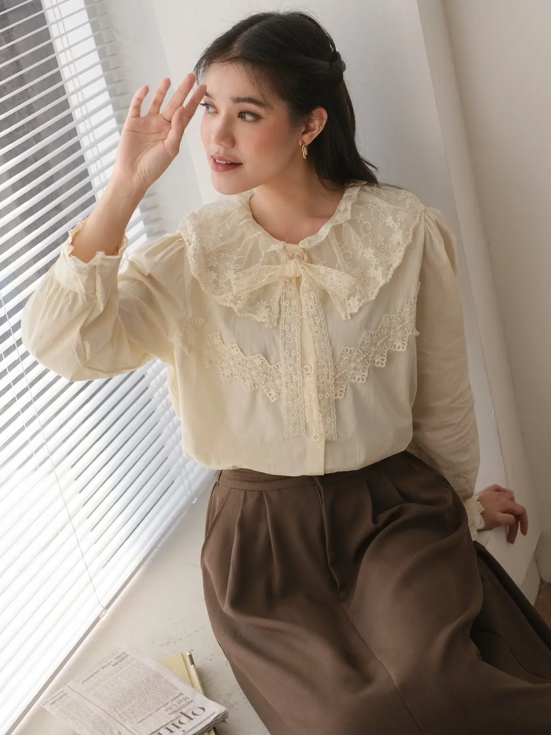 Janitha Shirt Kode 67/560 Cream - Image 2