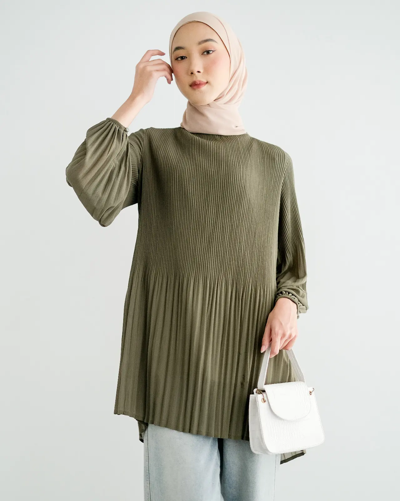 Ersya Plisket Longsleeve Kode 50005 Army - Image 2