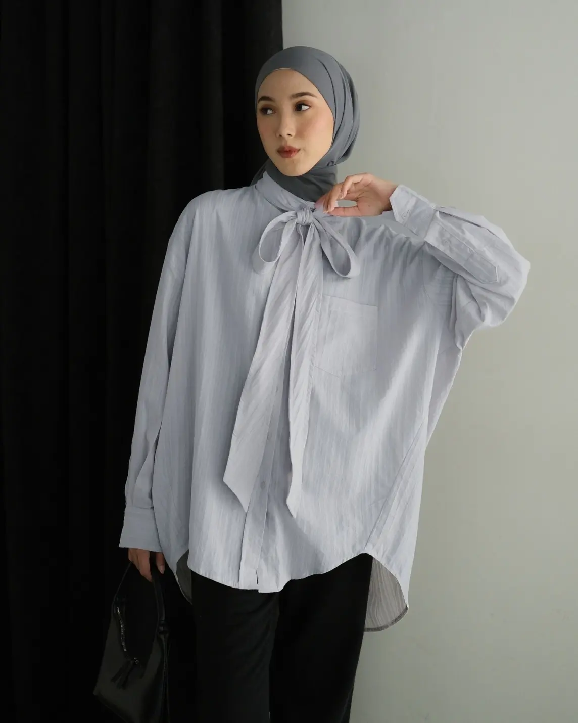 Magnolia Shirt Kode N765-1 Grey - Image 2