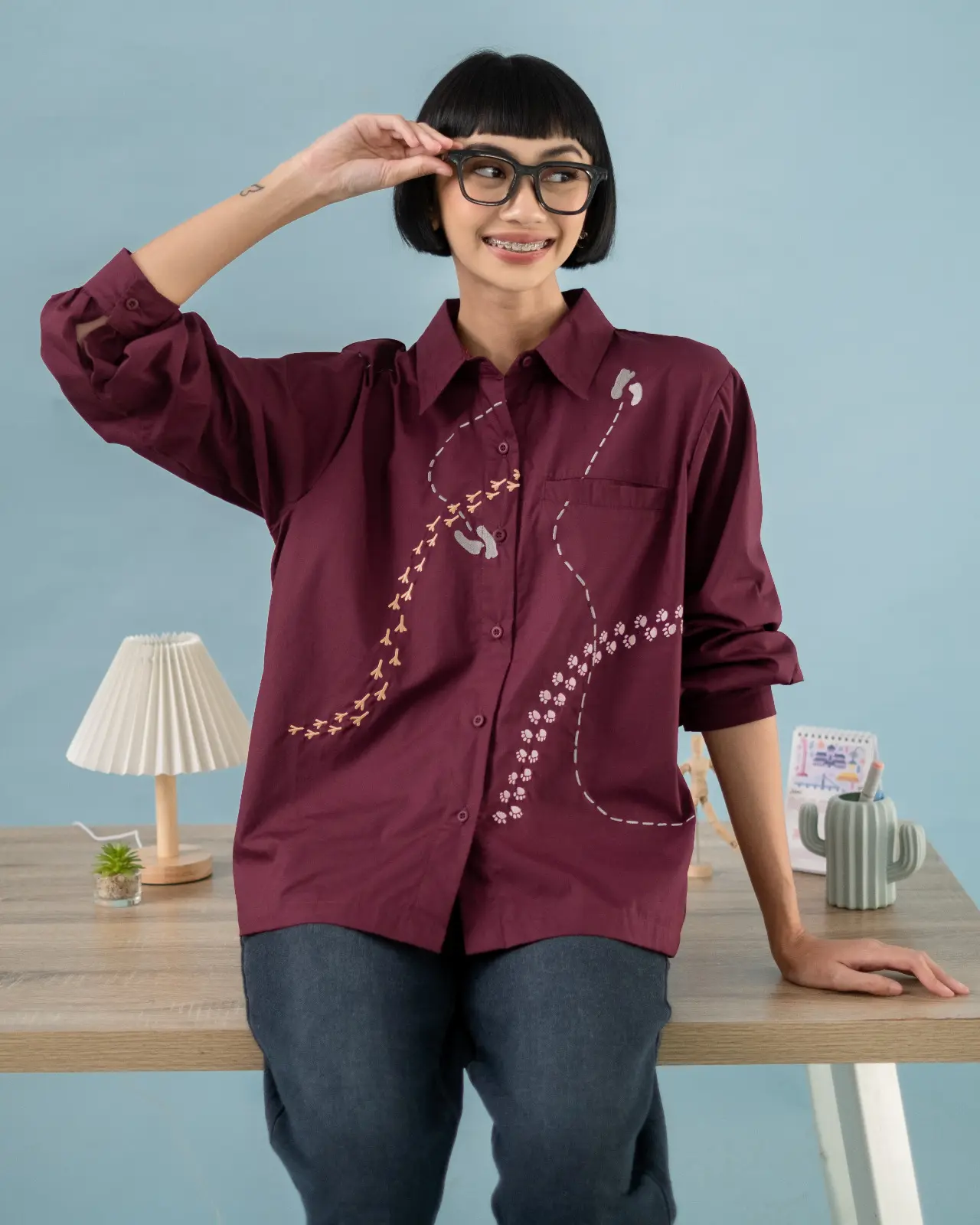 Alternative view of Stepha Shirt Red Cherry