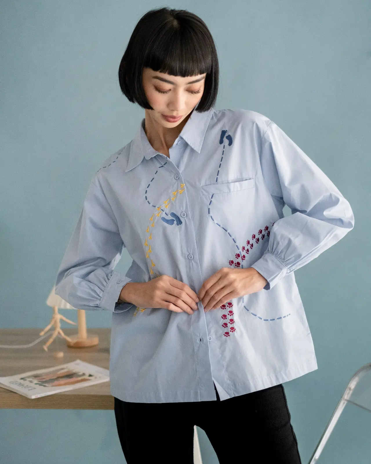 Stepha Shirt Blue - Image 3