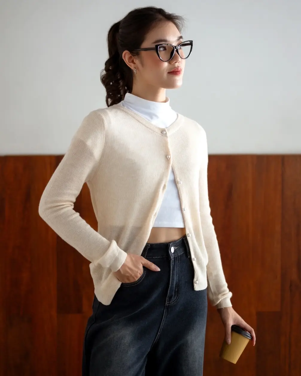 Ineza Cardigan Kode 115 Ivory