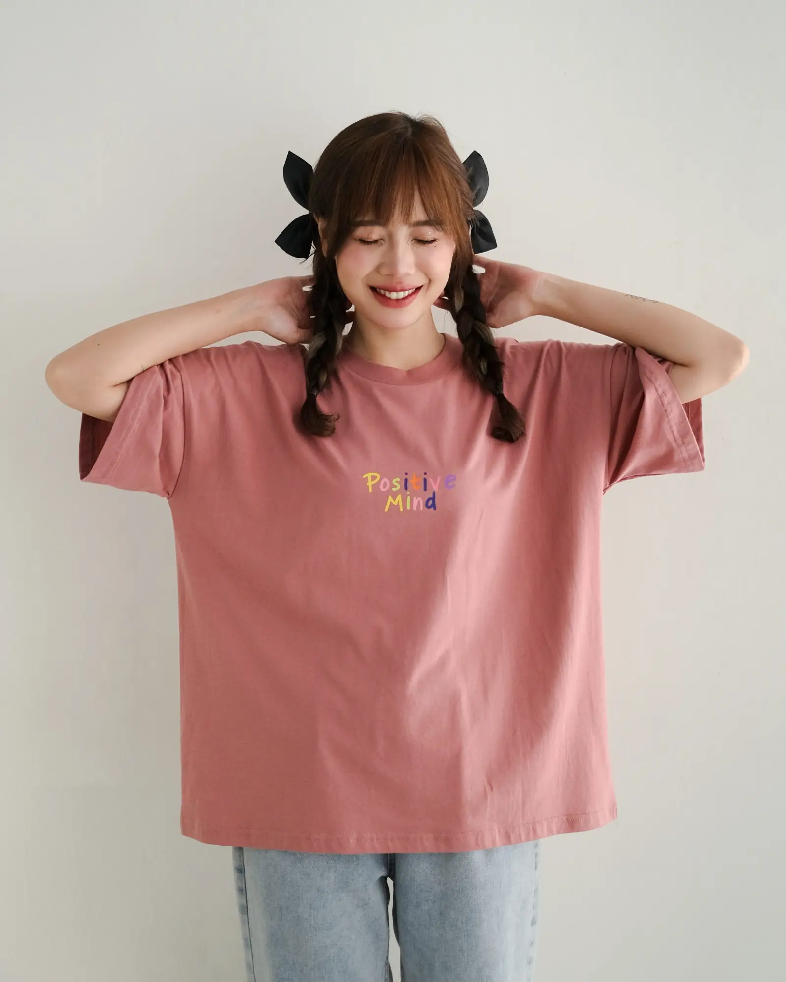 Positive Mind T-Shirt Dusty Rose