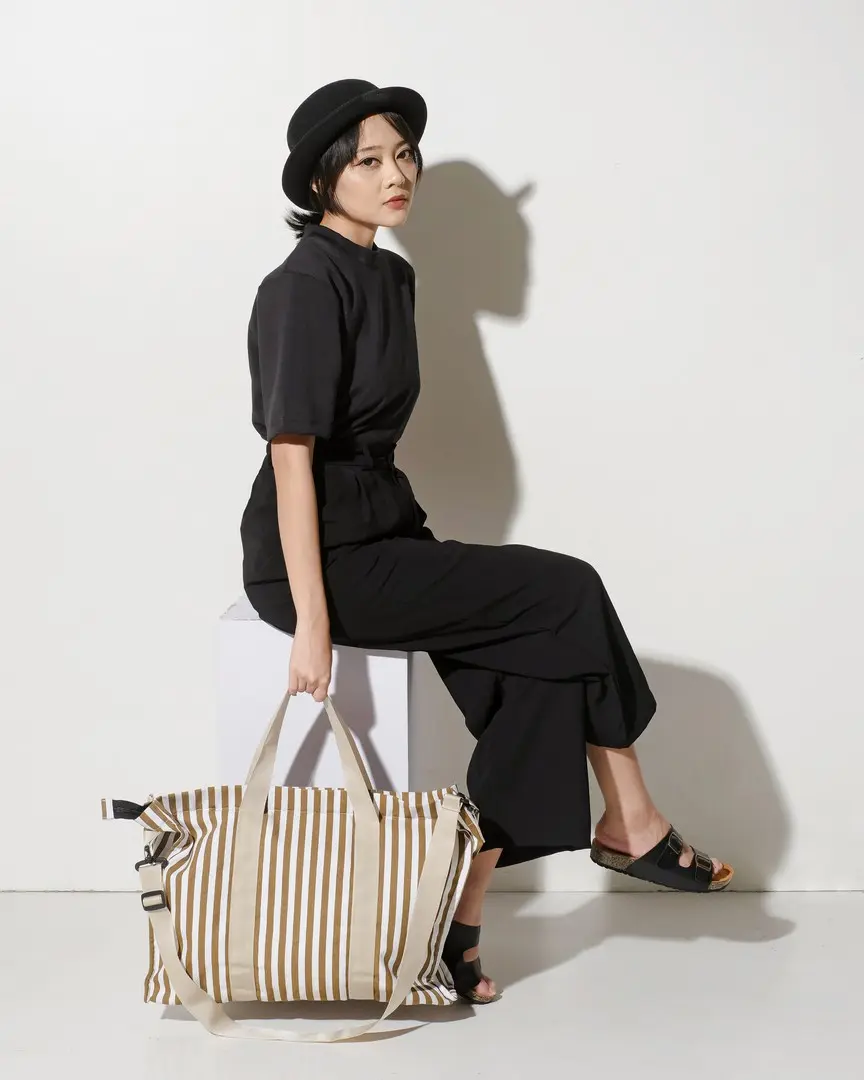 Strippy Bag Khaki - Image 3