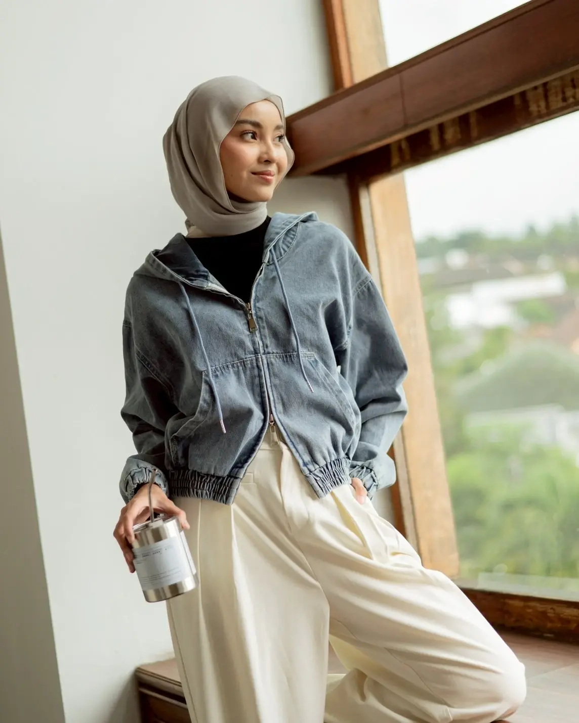 Jexira Denim Jacket Medium Blue - Image 3