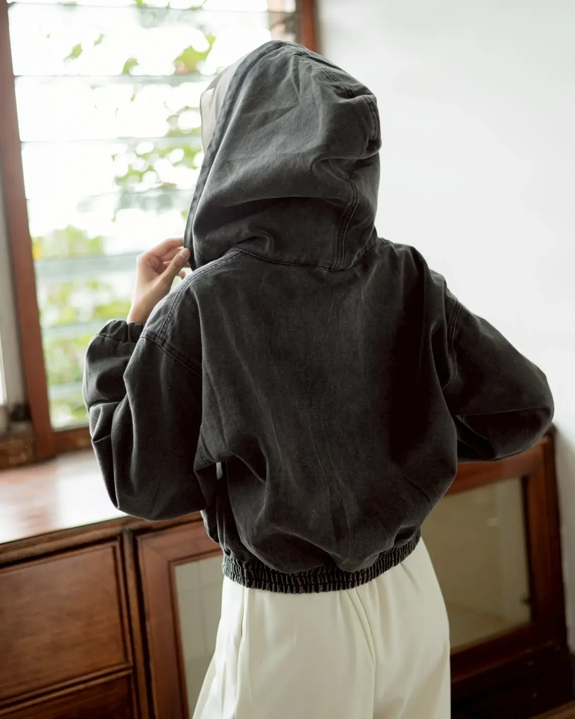 Jexira Denim Jacket Dark Grey - Image 4