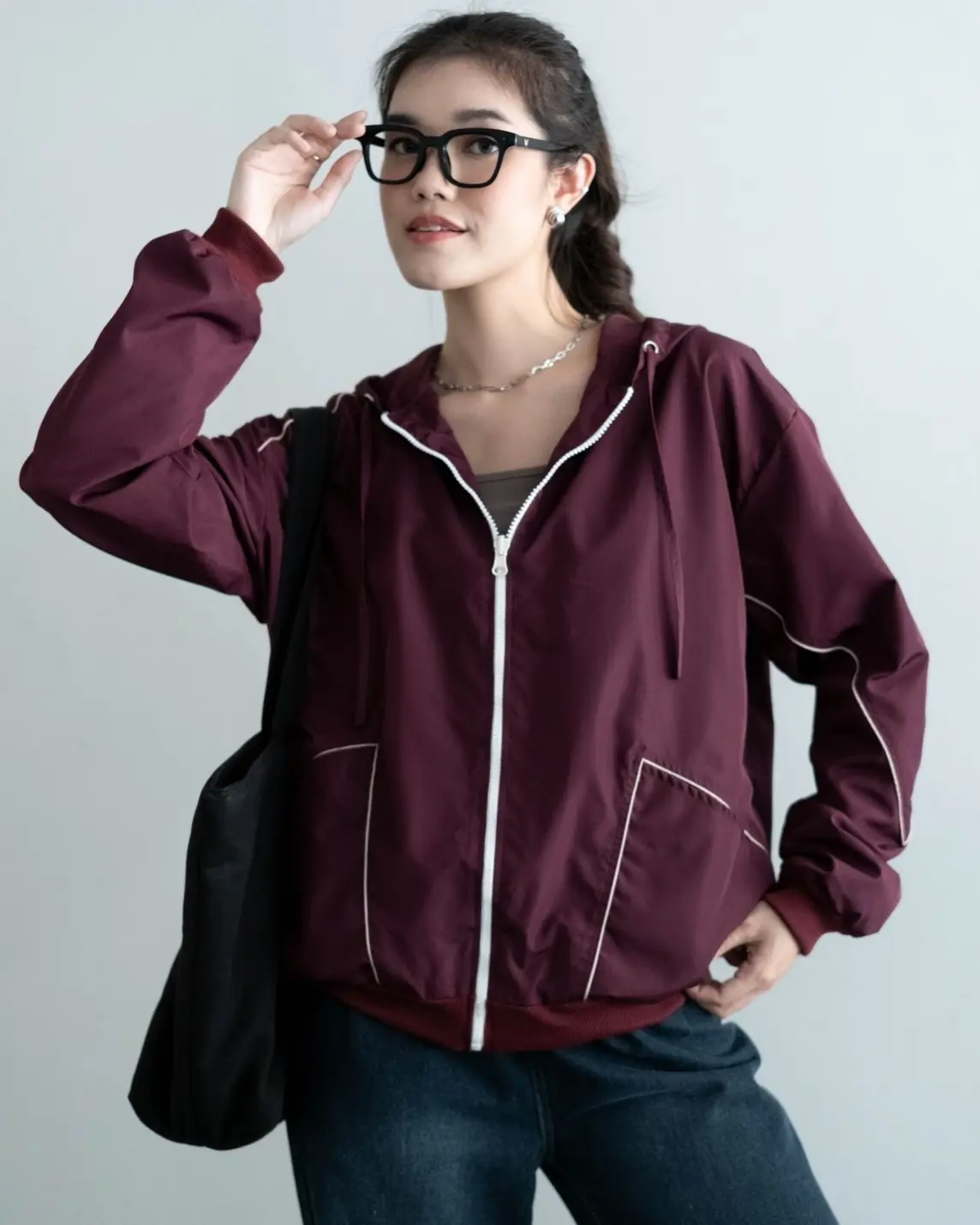 Akio Jacket Maroon