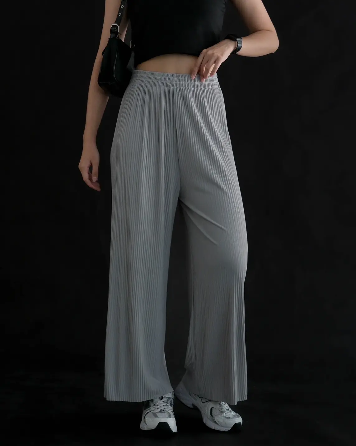 Ayeisha Plisket Pants Kode 130 Light Grey
