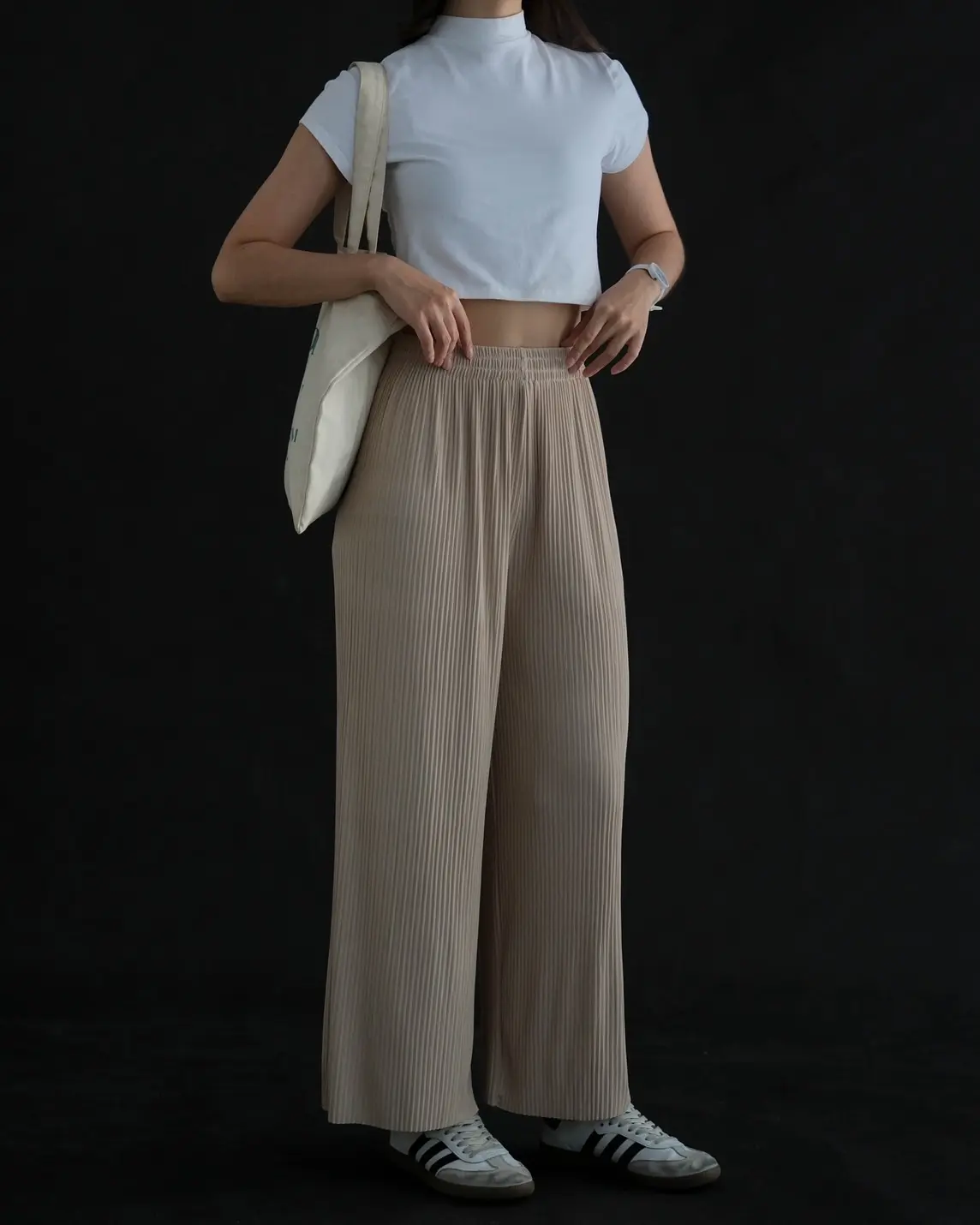 Ayeisha Plisket Pants Kode 130 Cream - Image 3