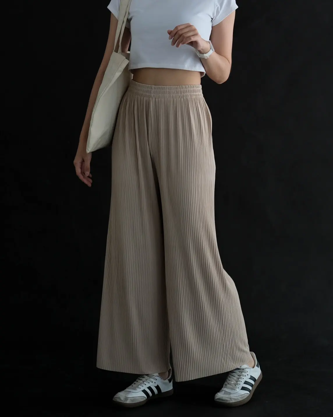 Ayeisha Plisket Pants Kode 130 Cream