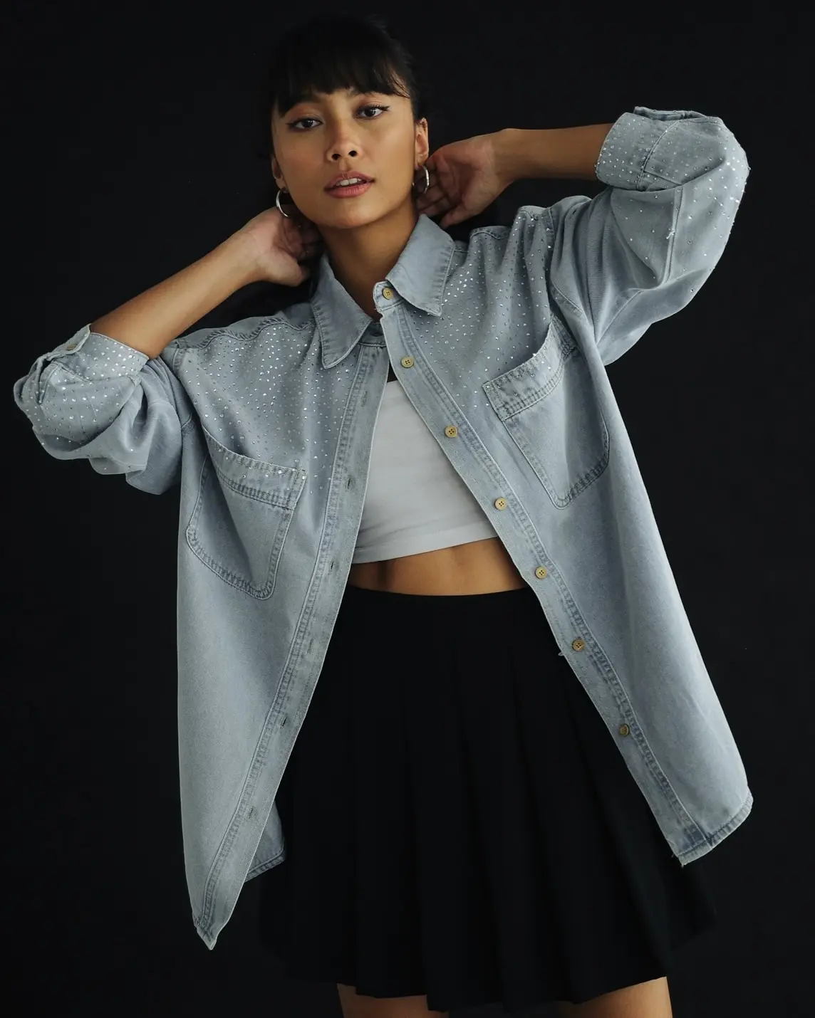 Balaria Denim Shirt Kode 158A Light Blue