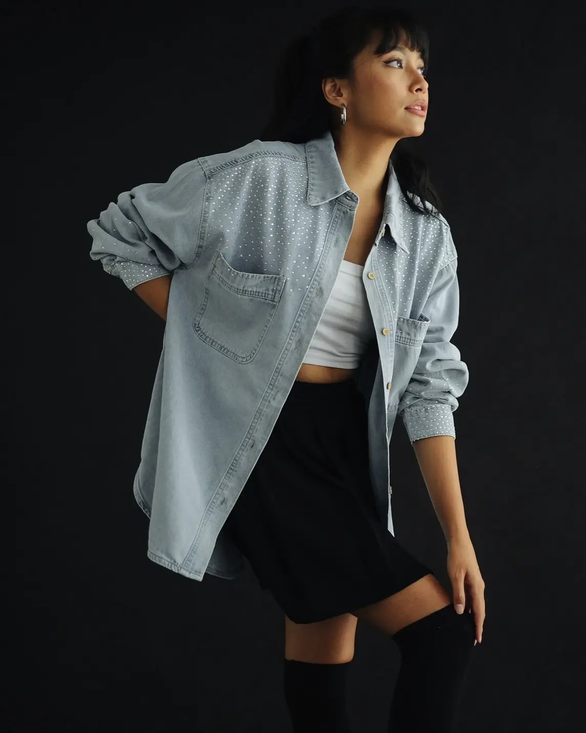 Balaria Denim Shirt Kode 158A Light Blue - Image 3