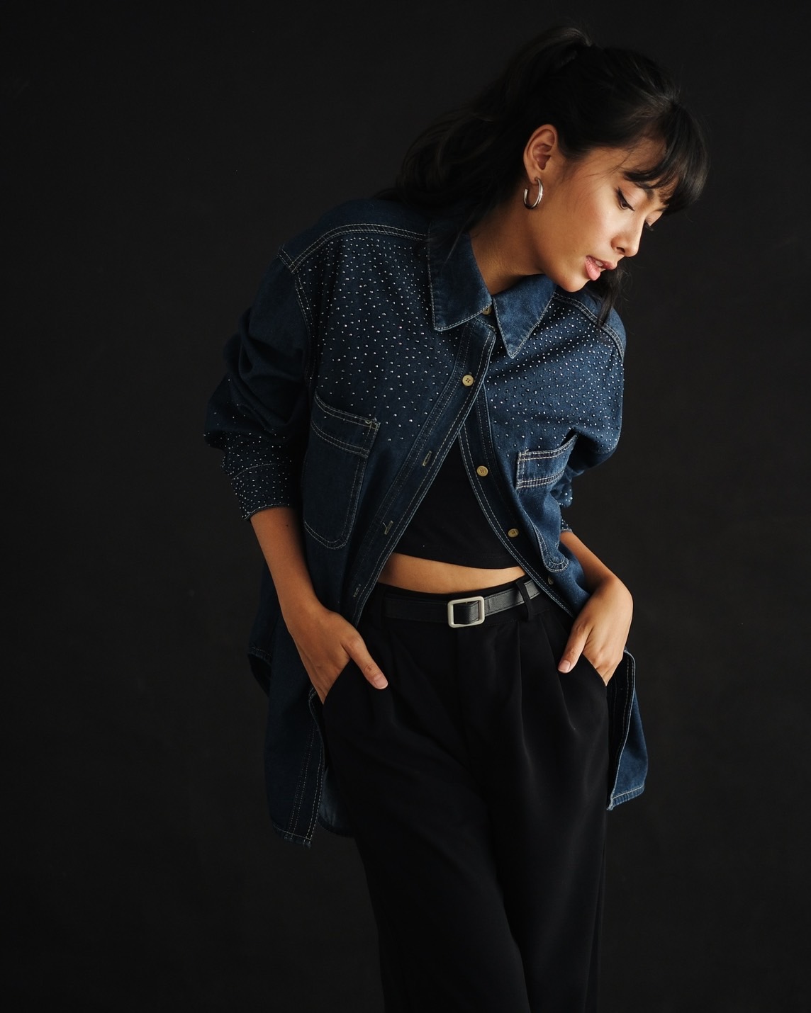 Balaria Denim Shirt Kode 158A Dark Blue - Image 2