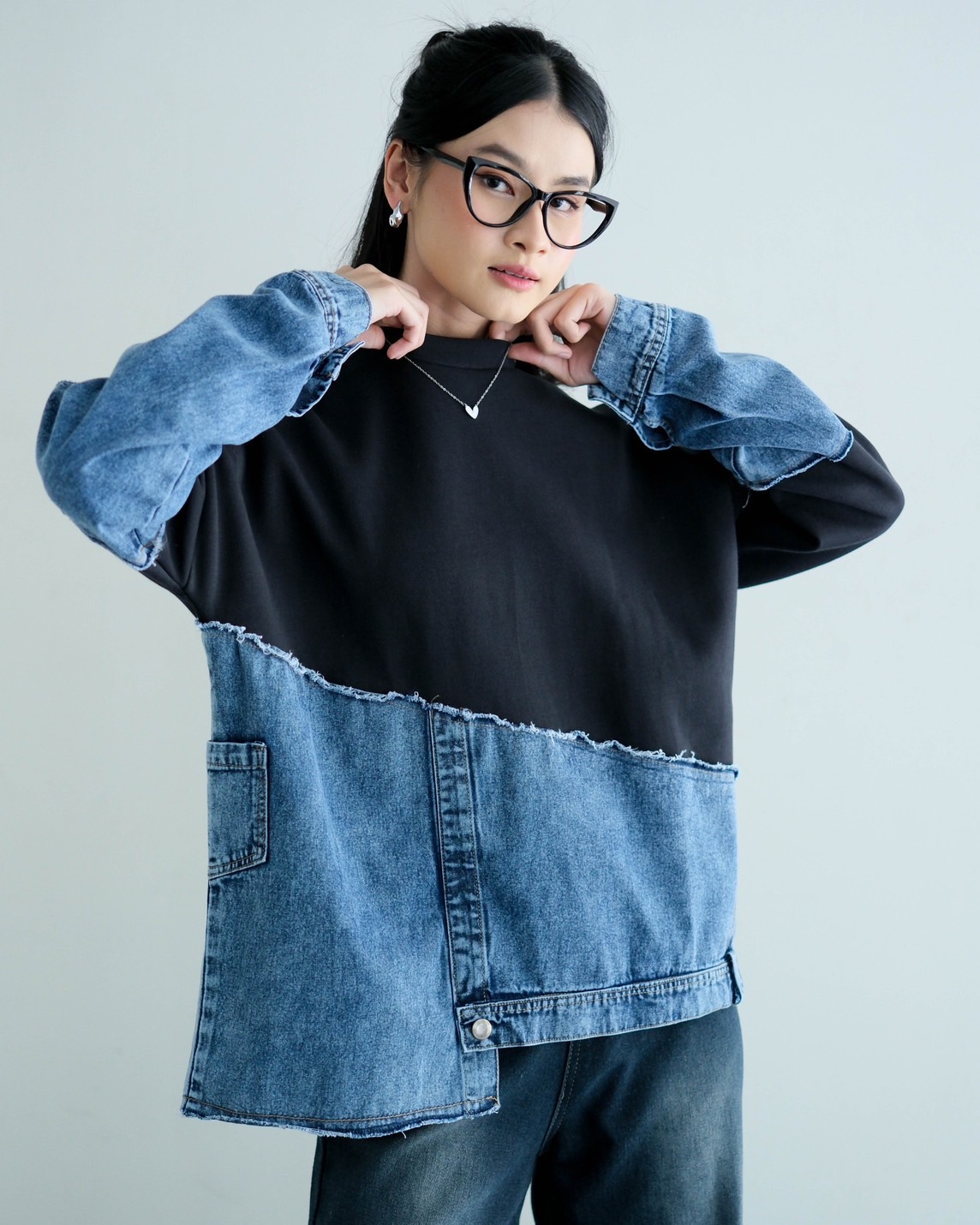 Balea Denim Shirt Kode 4139 Black - Image 2