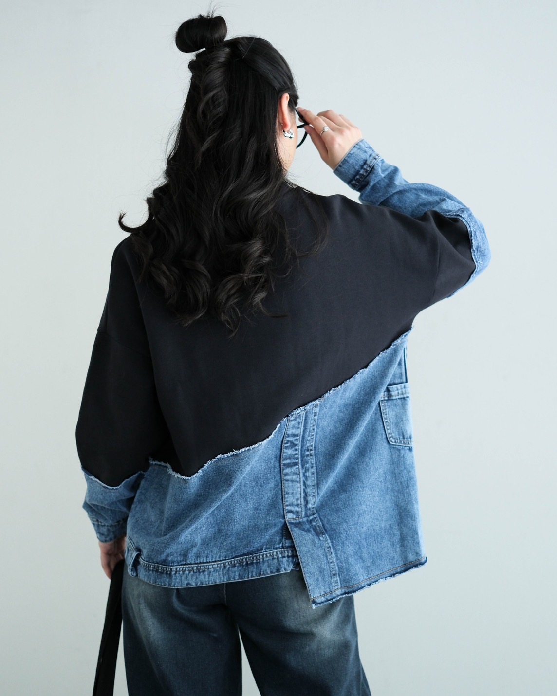 Balea Denim Shirt Kode 4139 Black - Image 4