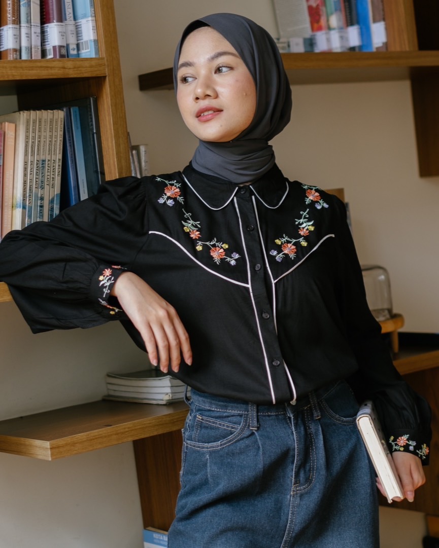 Bazlia Shirt Kode 80079 Black - Image 2