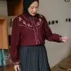 Bazlia Shirt Kode 80079 Maroon