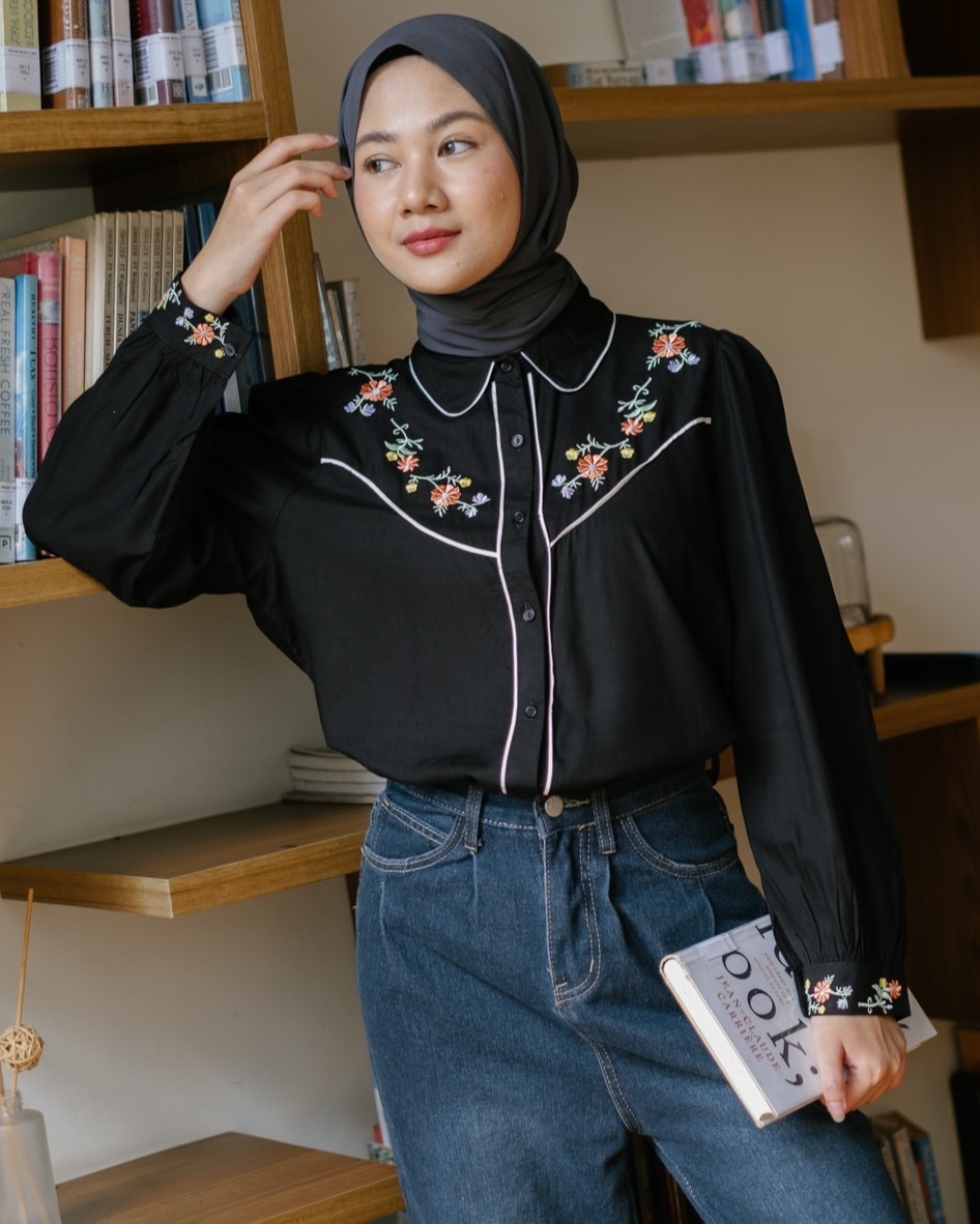 Bazlia Shirt Kode 80079 Black - Image 3