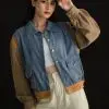 Chesy Corduroy Jacket Kode L119 Blue-Khaki