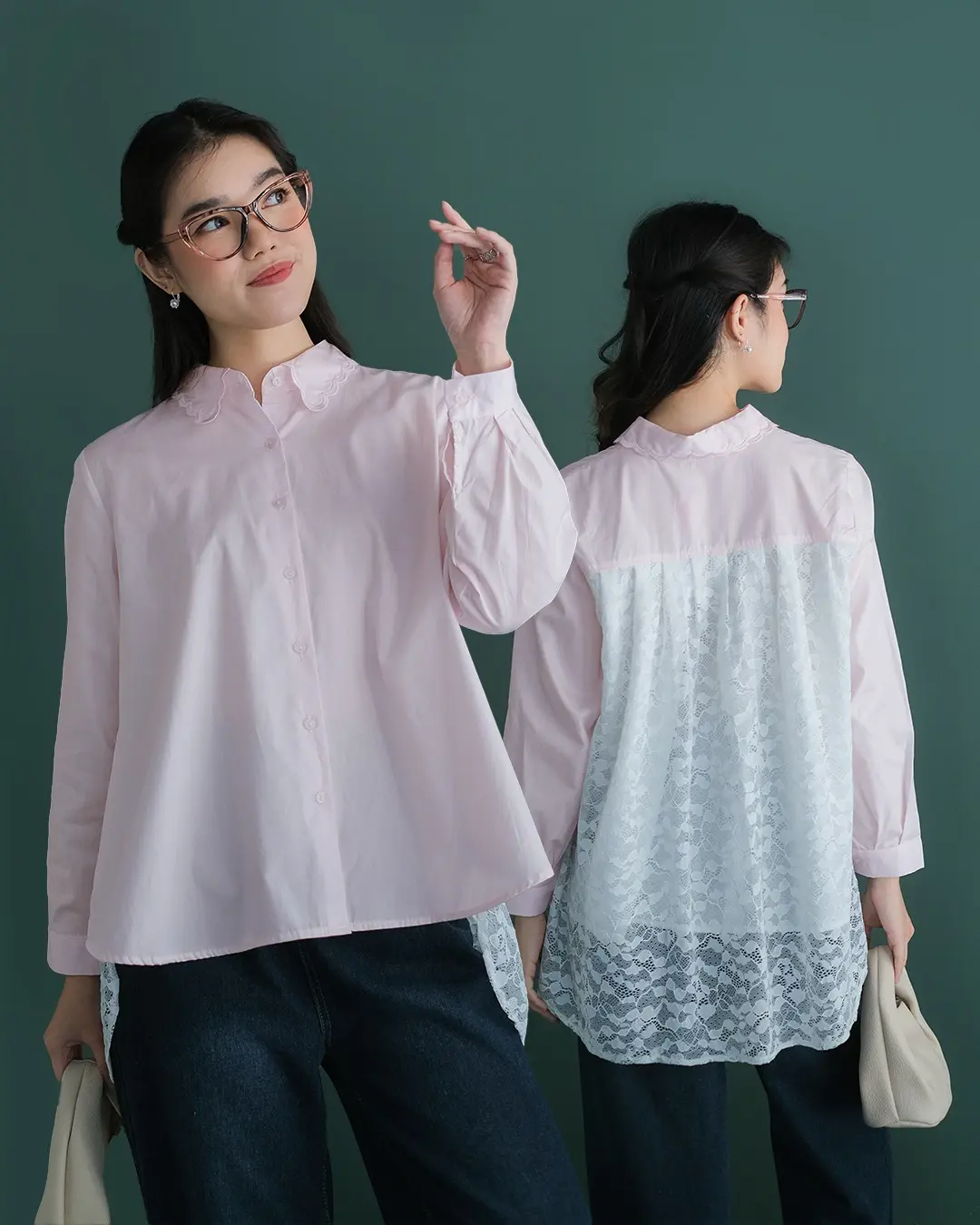 Chilan Shirt Kode 1364 Baby Pink