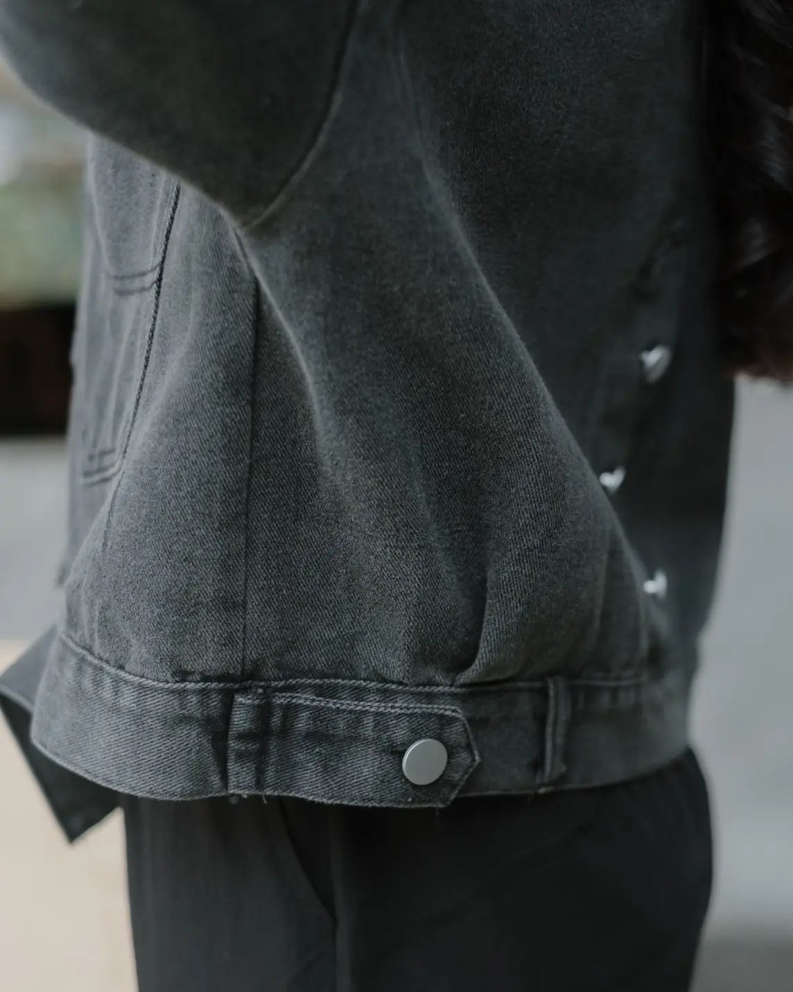 Daniya Denim Jacket Kode 243A Ash Grey - Image 3