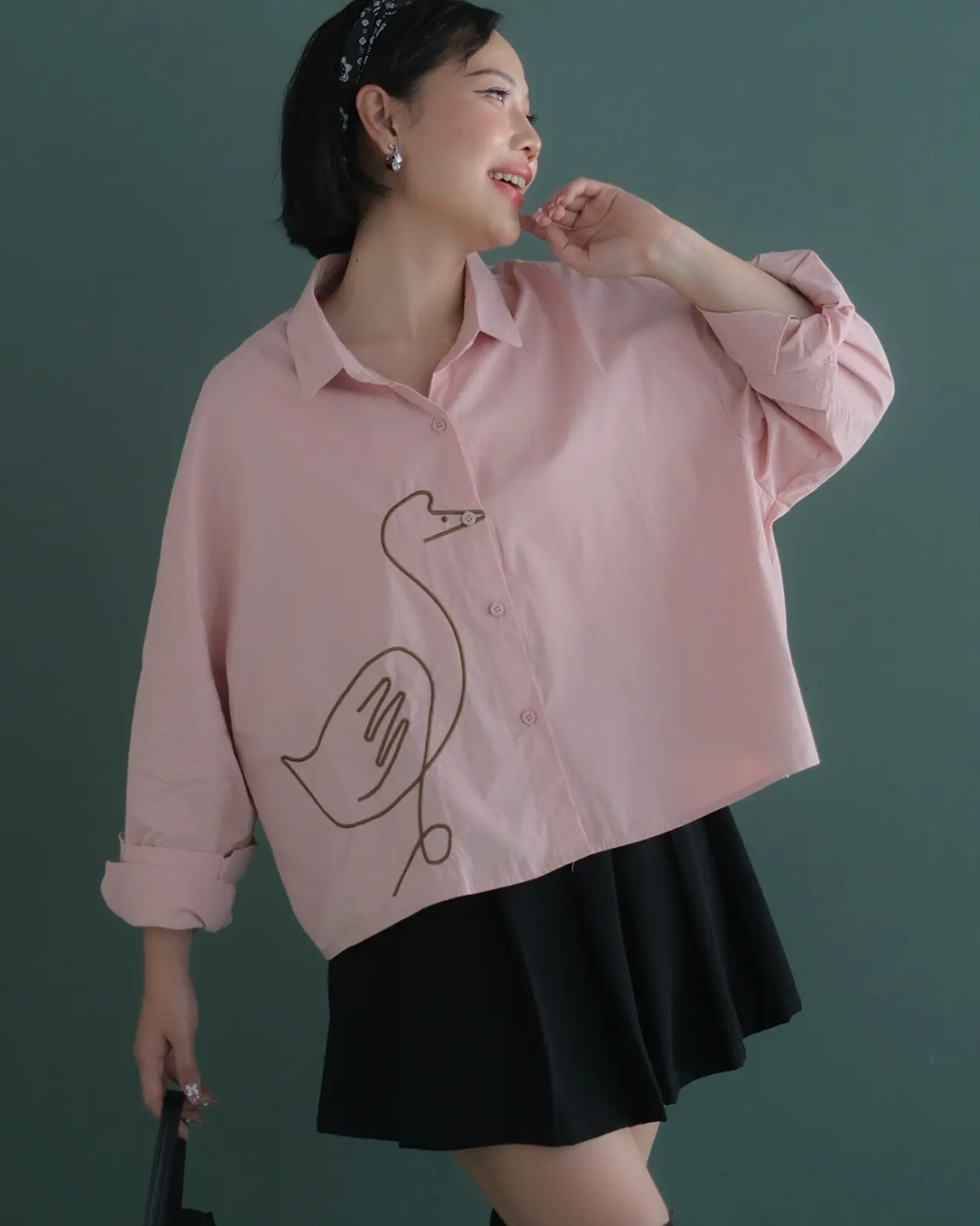 Ducky Shirt Kode 116A Dusty Pink