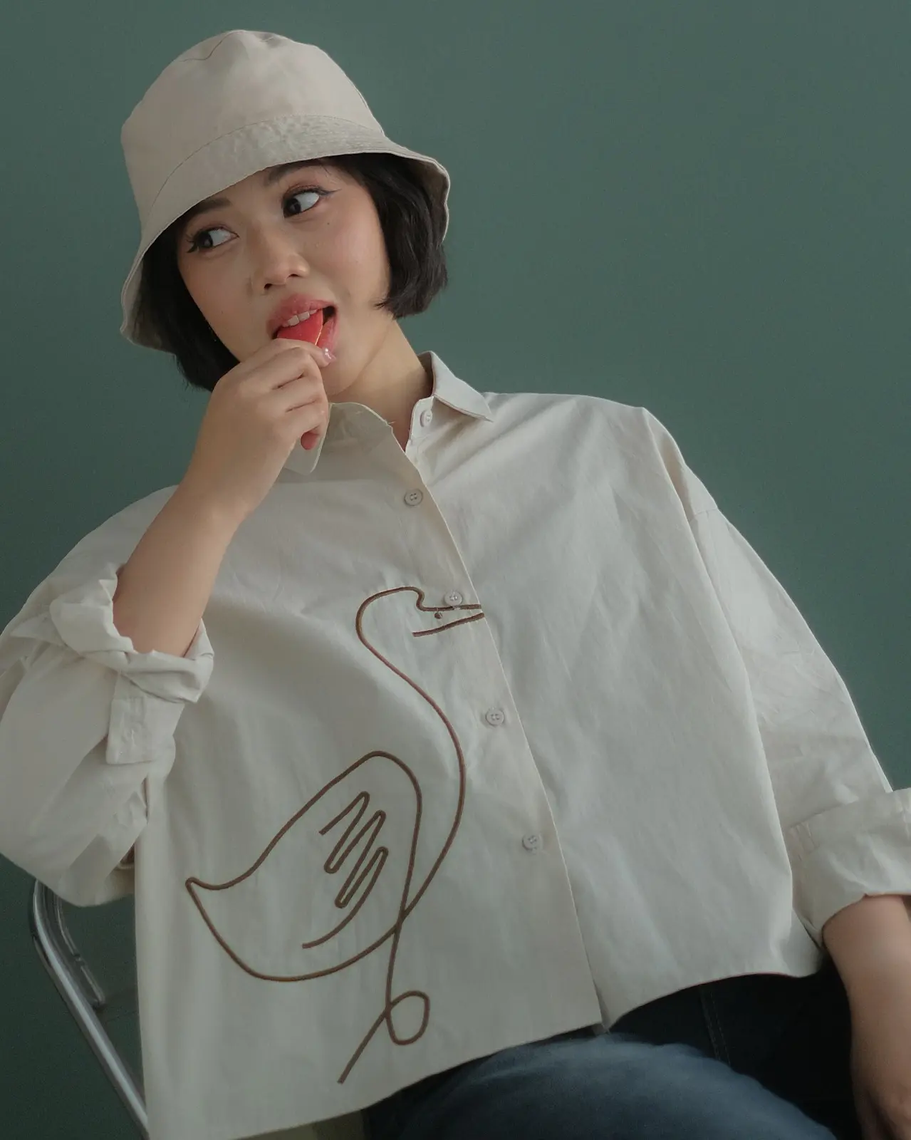 Ducky Shirt Kode 116A Beige - Image 2
