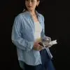Eziya Denim Shirt Kode R054-1 Light Blue - Image 3