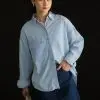 Eziya Denim Shirt Kode R054-1 Light Blue