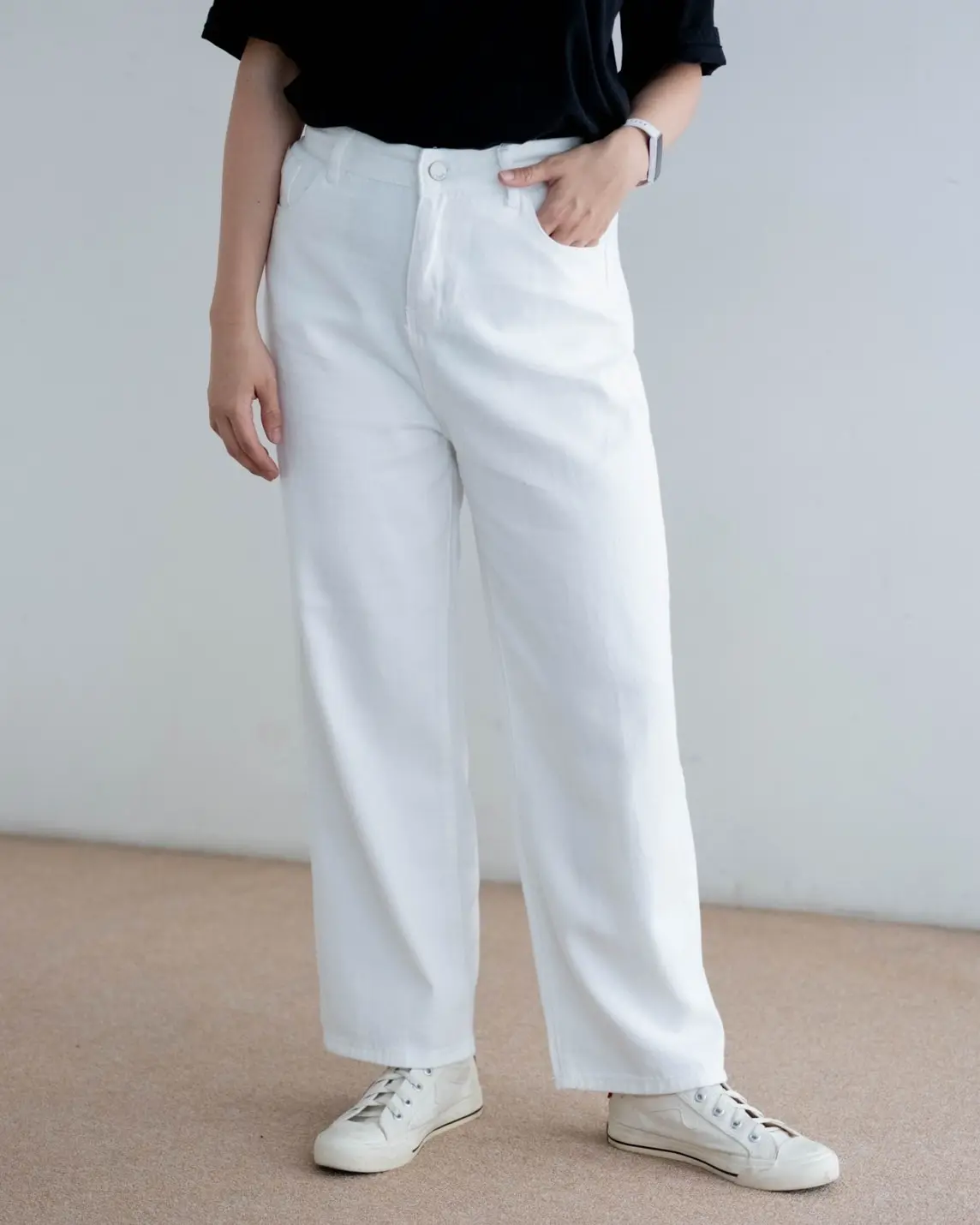 Fariha Denim Pants Kode 89 Broken White - Image 3