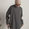 Farida Longsleeve Kode 4239 Dark Grey - Image 2