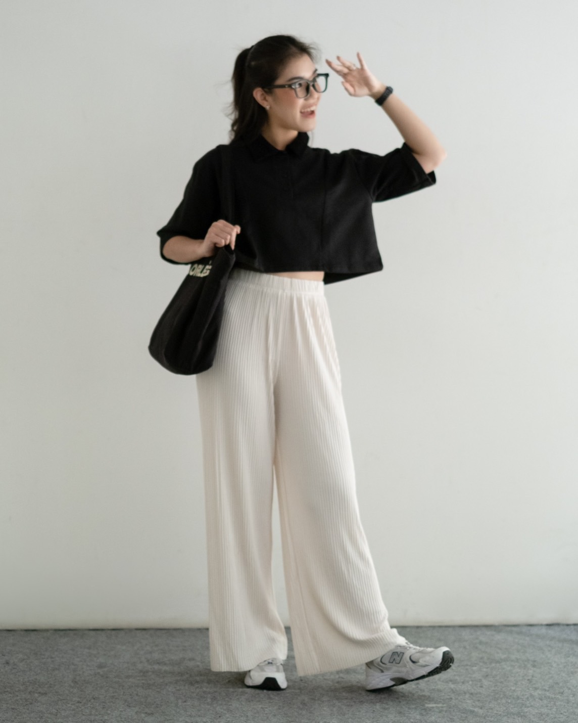 Fatima Plisket Pants Kode 410 Ivory - Image 3