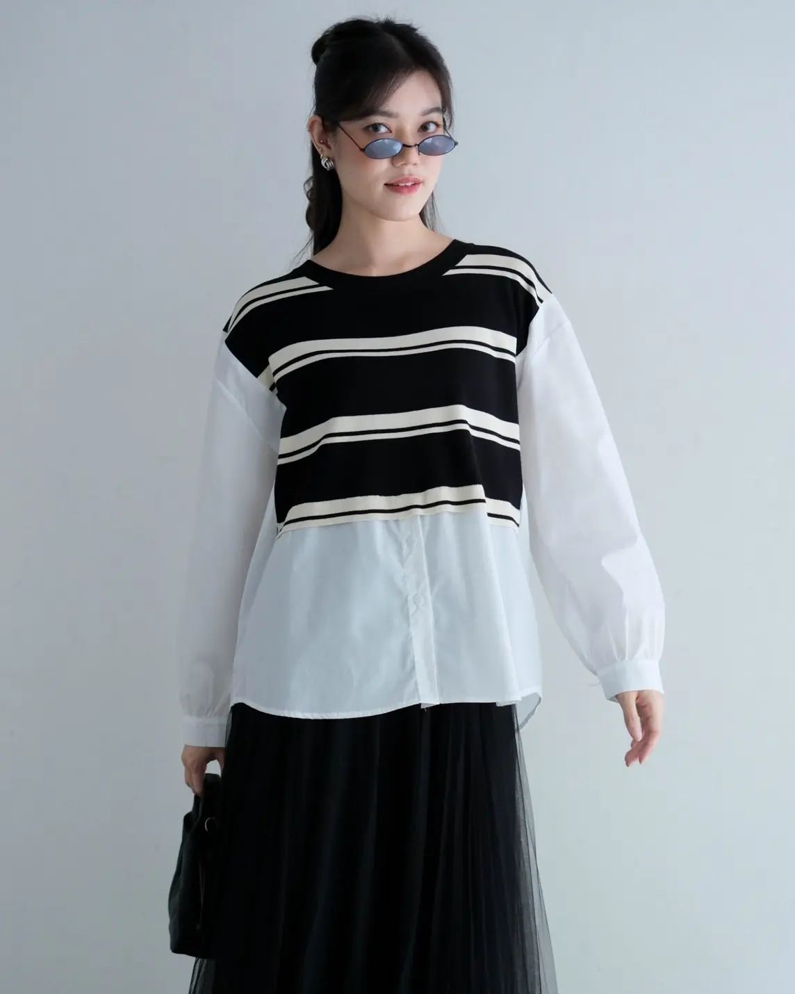 Fizva Stripe Longsleeve Kode 155B Broken White - Image 2