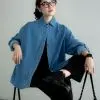 Galavi Denim Shirt Kode R050-1 Dark Blue - Image 2