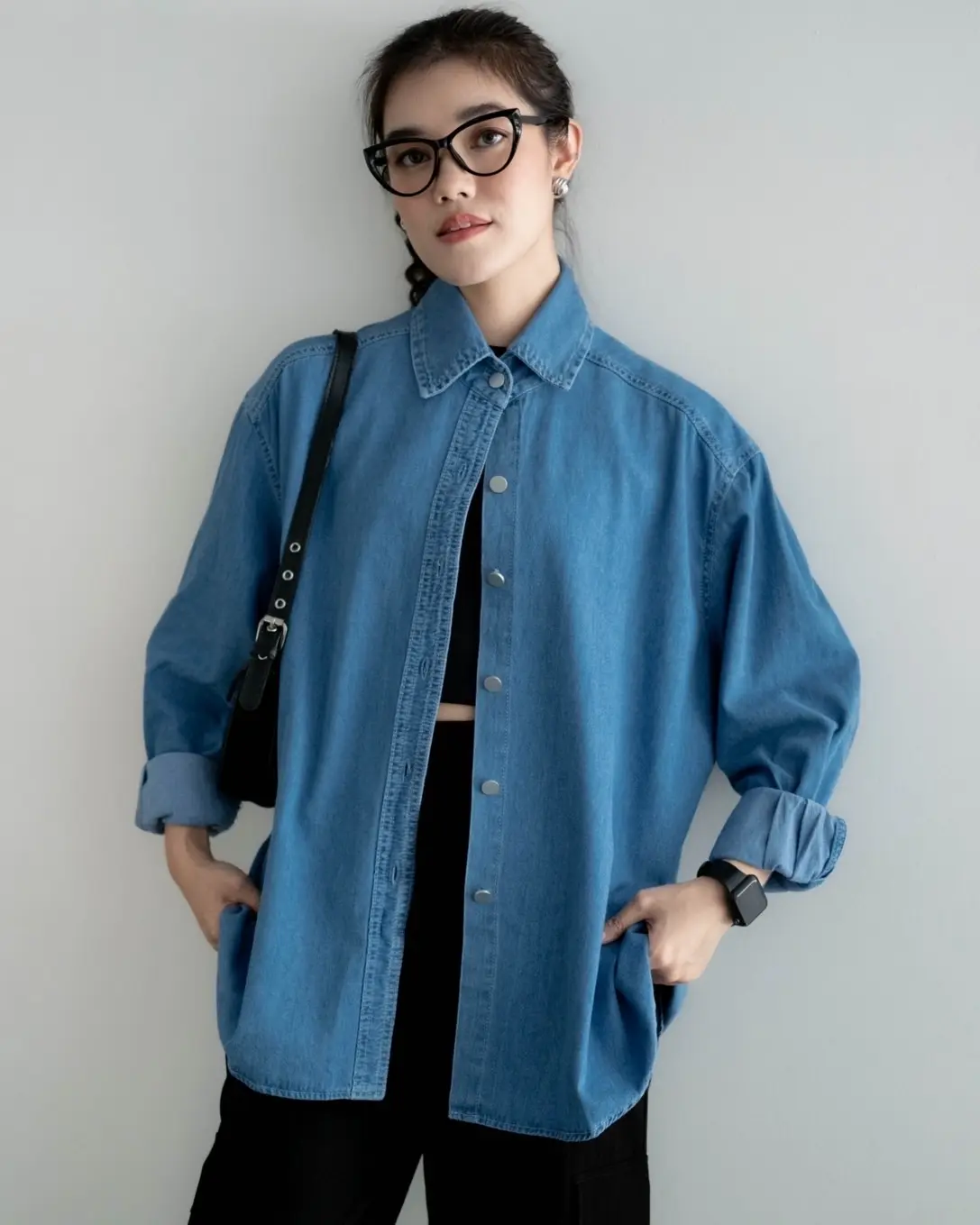 Galavi Denim Shirt Kode R050-1 Dark Blue - Image 3
