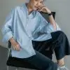 Galavi Denim Shirt Kode R050-1 Light Blue - Image 2